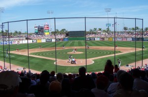 Pat Burrell got a standing ovations when he was called to the plate against his old mates in the first inning. Photo by Daniel Williams.
